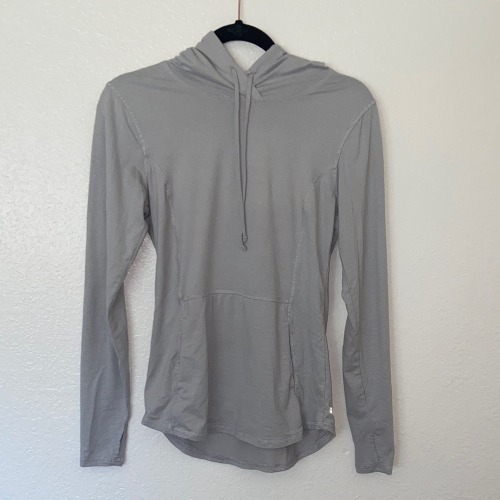 RBX Striped Gray Performance Hoodie